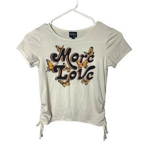 Ransom Girl Women’s short sleeves shirt with butterflies Size medium